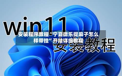 安装程序教程“宁夏微乐捉麻子怎么样带挂	”开挂详细教程-第1张图片