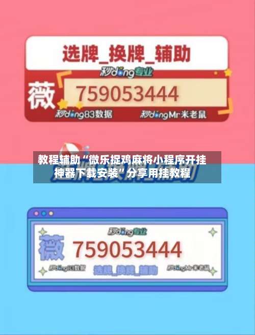 教程辅助“微乐捉鸡麻将小程序开挂神器下载安装	”分享用挂教程-第1张图片