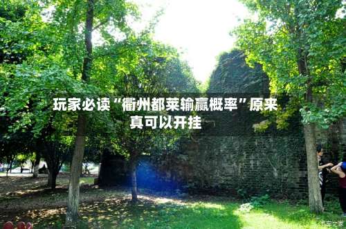 玩家必读“衢州都莱输赢概率”原来真可以开挂-第2张图片