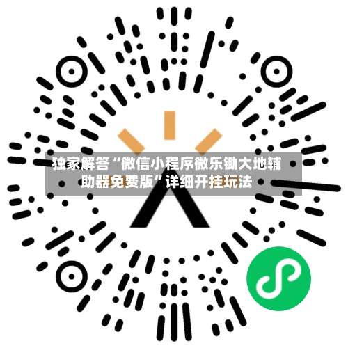 独家解答“微信小程序微乐锄大地辅助器免费版”详细开挂玩法-第3张图片