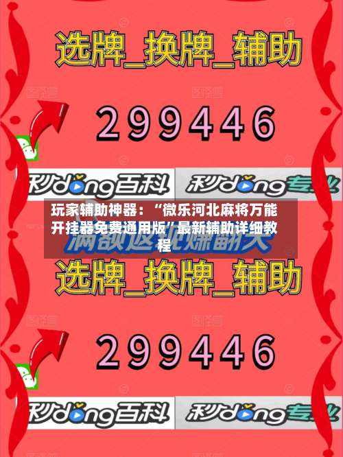 玩家辅助神器：“微乐河北麻将万能开挂器免费通用版”最新辅助详细教程-第2张图片