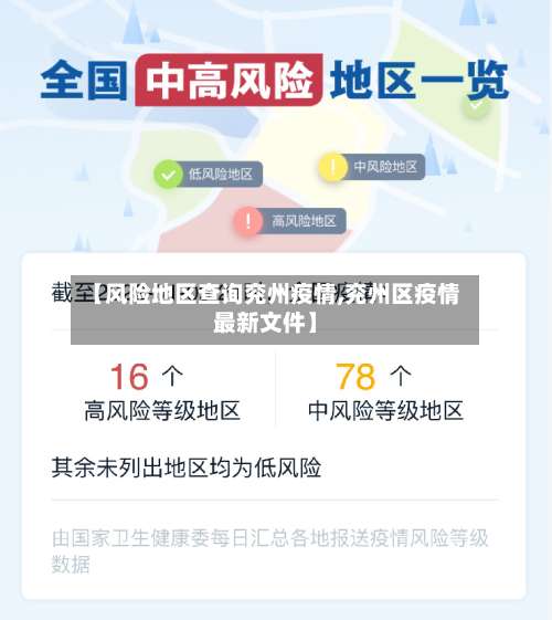 【风险地区查询兖州疫情,兖州区疫情最新文件】-第3张图片