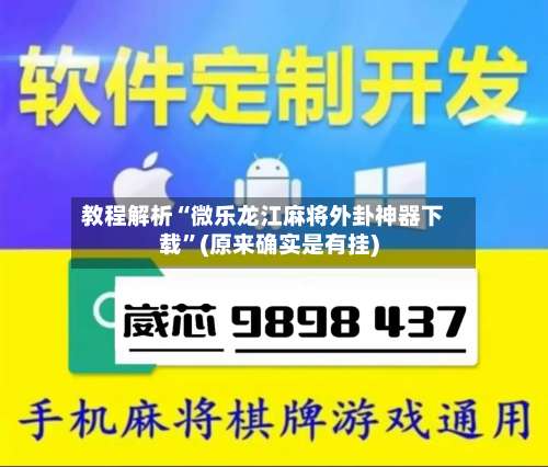 教程解析“微乐龙江麻将外卦神器下载”(原来确实是有挂)-第1张图片