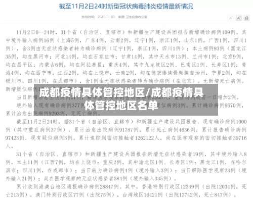成都疫情具体管控地区/成都疫情具体管控地区名单-第2张图片