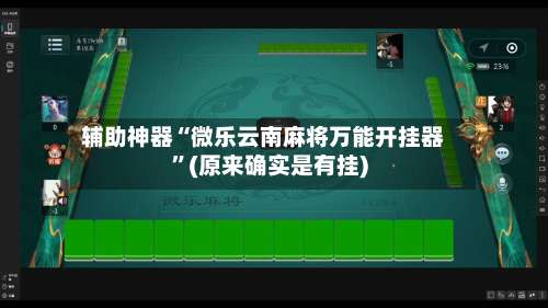 辅助神器“微乐云南麻将万能开挂器”(原来确实是有挂)-第2张图片