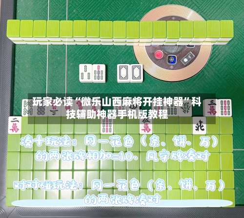 玩家必读“微乐山西麻将开挂神器”科技辅助神器手机版教程-第2张图片