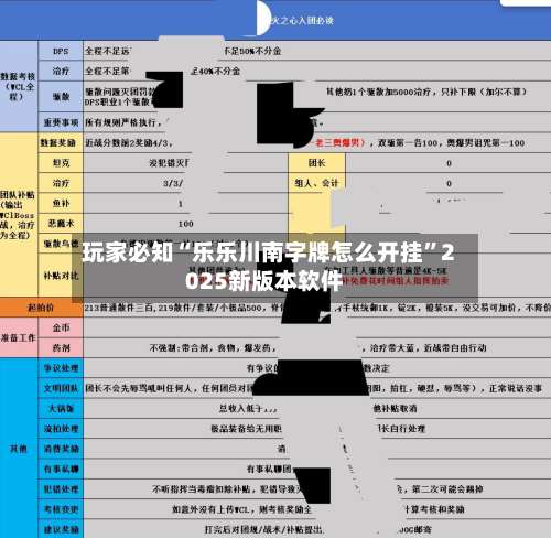 玩家必知“乐乐川南字牌怎么开挂”2025新版本软件-第2张图片