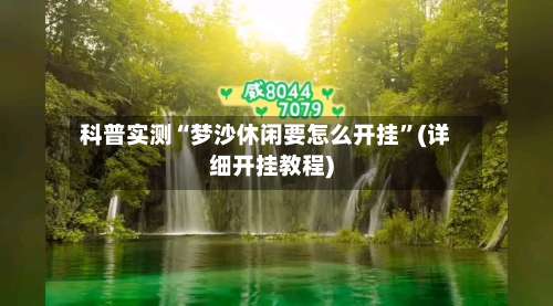 科普实测“梦沙休闲要怎么开挂	”(详细开挂教程)-第2张图片