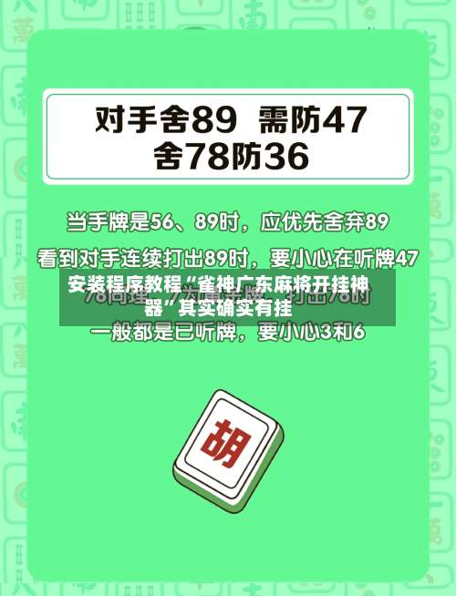 安装程序教程“雀神广东麻将开挂神器	”其实确实有挂-第1张图片