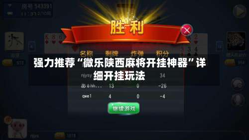 强力推荐“微乐陕西麻将开挂神器	”详细开挂玩法-第1张图片