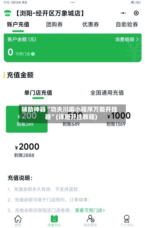 辅助神器“功夫川麻小程序万能开挂器	”(详细开挂教程)-第1张图片