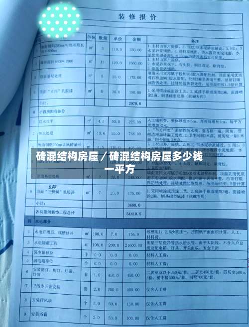 砖混结构房屋／砖混结构房屋多少钱一平方-第1张图片