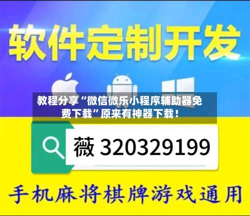教程分享“微信微乐小程序辅助器免费下载”原来有神器下载！-第3张图片
