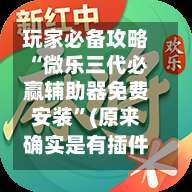玩家必备攻略“微乐三代必赢辅助器免费安装	”(原来确实是有插件)-第1张图片