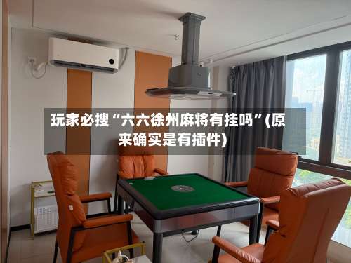 玩家必搜“六六徐州麻将有挂吗”(原来确实是有插件)-第1张图片