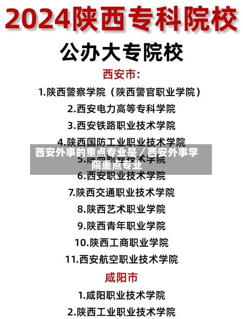 西安外事的重点专业是／西安外事学院重点专业-第1张图片