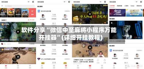 软件分享“微信中至麻将小程序万能开挂器	”(详细开挂教程)-第1张图片