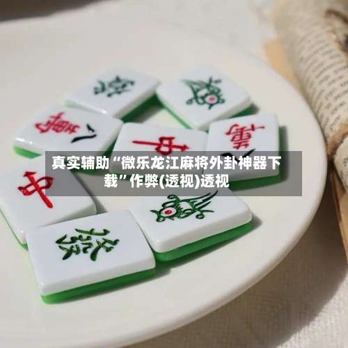 真实辅助“微乐龙江麻将外卦神器下载”作弊(透视)透视-第1张图片