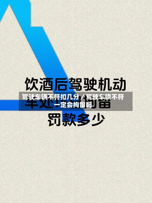 驾驶车辆不符扣几分／驾驶车辆不符一定会拘留吗-第2张图片