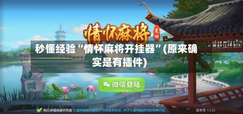 秒懂经验“情怀麻将开挂器”(原来确实是有插件)-第2张图片