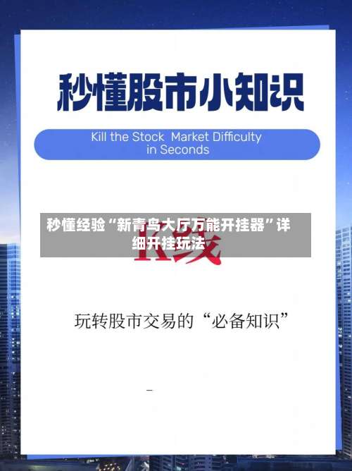 秒懂经验“新青鸟大厅万能开挂器”详细开挂玩法-第1张图片