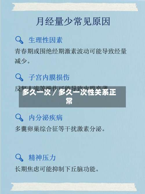 多久一次／多久一次性关系正常-第2张图片