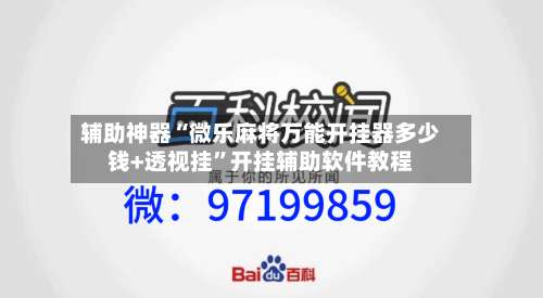 辅助神器“微乐麻将万能开挂器多少钱+透视挂”开挂辅助软件教程-第2张图片
