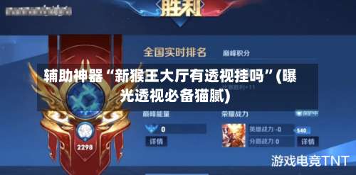 辅助神器“新猴王大厅有透视挂吗”(曝光透视必备猫腻)-第1张图片