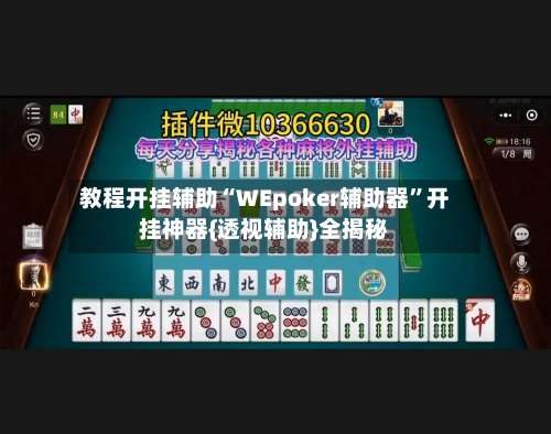 教程开挂辅助“WEpoker辅助器”开挂神器{透视辅助}全揭秘-第1张图片