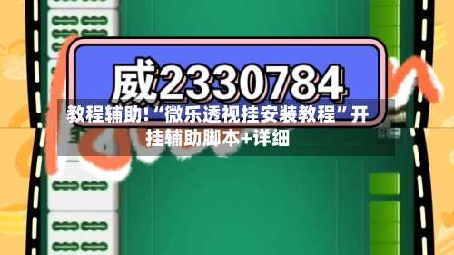 教程辅助!“微乐透视挂安装教程	”开挂辅助脚本+详细-第1张图片