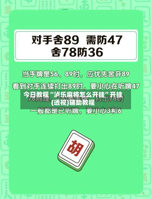今日教程“泸乐麻将怎么开挂”开挂(透视)辅助教程-第2张图片
