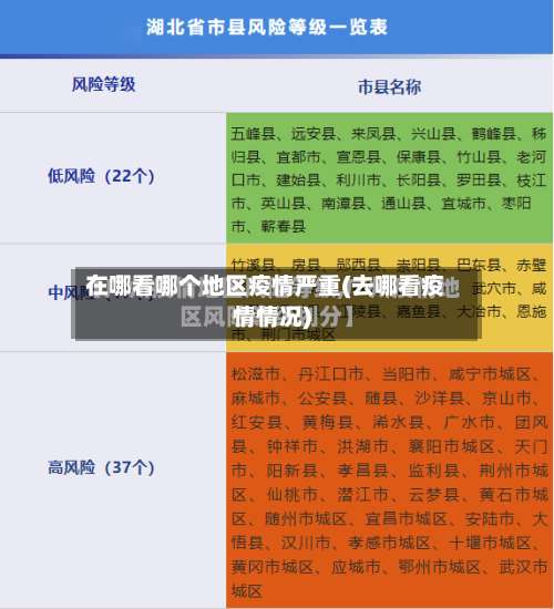 在哪看哪个地区疫情严重(去哪看疫情情况)-第1张图片