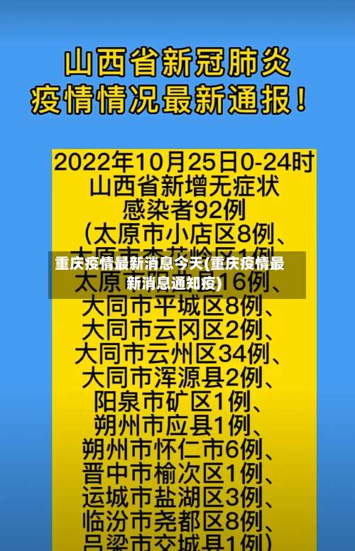 重庆疫情最新消息今天(重庆疫情最新消息通知疫)-第1张图片