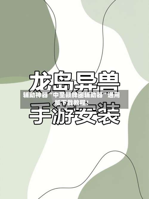 辅助神器“中至赣牌圈辅助器	”通用版下载教程！-第1张图片