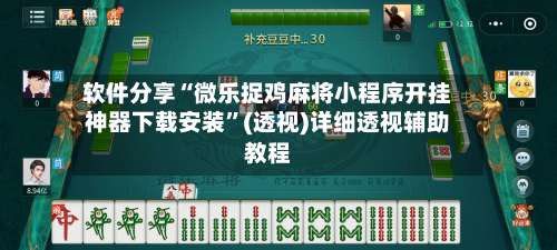 软件分享“微乐捉鸡麻将小程序开挂神器下载安装”(透视)详细透视辅助教程-第2张图片