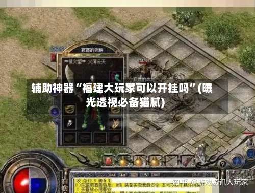辅助神器“福建大玩家可以开挂吗	”(曝光透视必备猫腻)-第1张图片