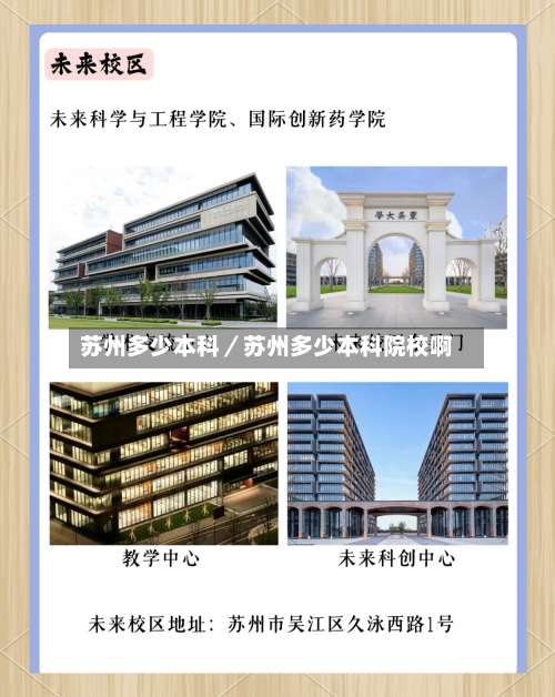 苏州多少本科／苏州多少本科院校啊-第2张图片