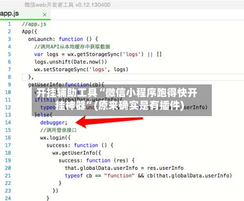 开挂辅助工具“微信小程序跑得快开挂神器”(原来确实是有插件)-第3张图片