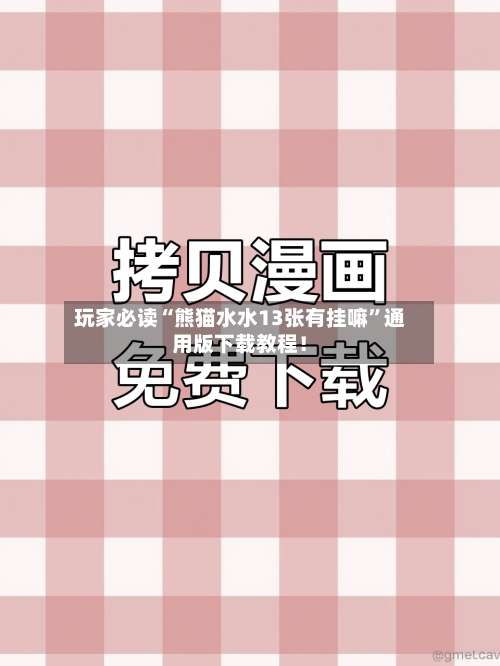 玩家必读“熊猫水水13张有挂嘛”通用版下载教程！-第1张图片