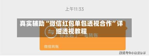 真实辅助“微信红包单包透视合作	”详细透视教程-第1张图片