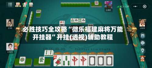 必胜技巧全攻略“微乐福建麻将万能开挂器”开挂(透视)辅助教程-第3张图片