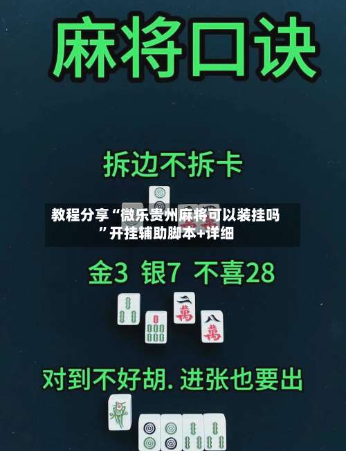 教程分享“微乐贵州麻将可以装挂吗”开挂辅助脚本+详细-第1张图片