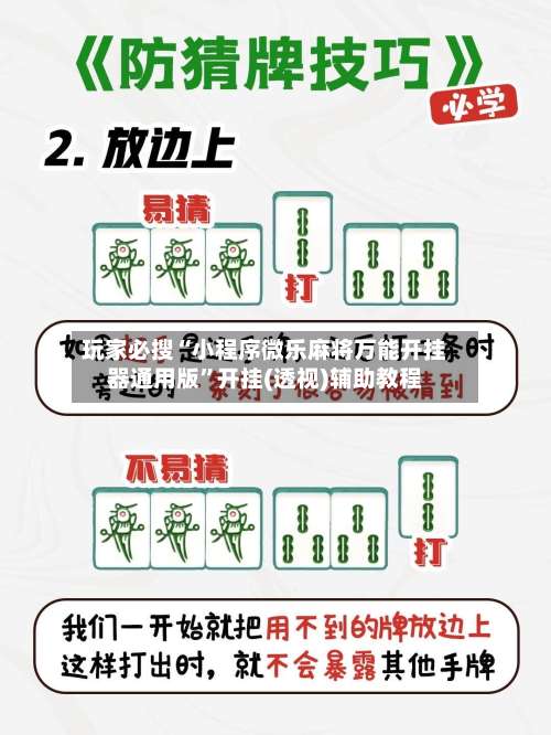 玩家必搜“小程序微乐麻将万能开挂器通用版”开挂(透视)辅助教程-第3张图片