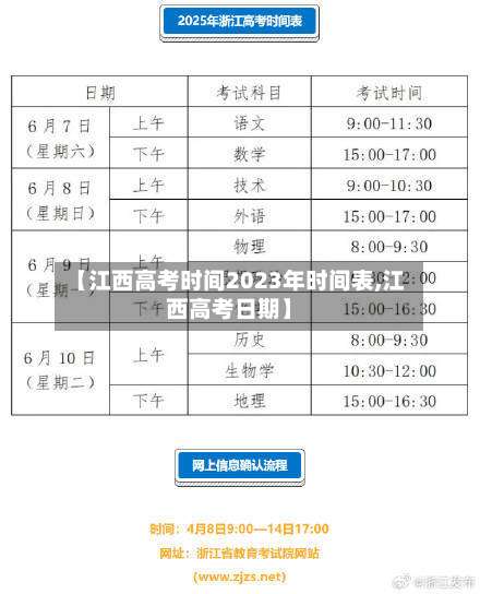 【江西高考时间2023年时间表,江西高考日期】-第1张图片