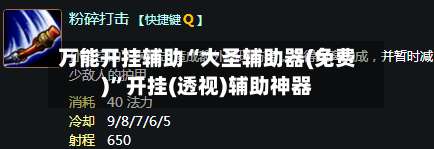 万能开挂辅助“大圣辅助器(免费)	”开挂(透视)辅助神器-第1张图片