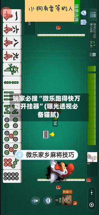 玩家必搜“微乐跑得快万能开挂器	”(曝光透视必备猫腻)-第1张图片