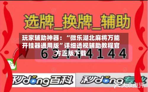 玩家辅助神器：“微乐湖北麻将万能开挂器通用版	”详细透视辅助教程官方正版下载-第1张图片