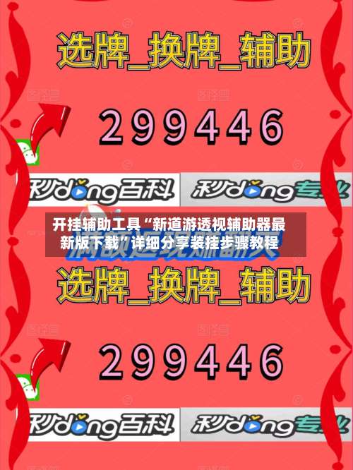 开挂辅助工具“新道游透视辅助器最新版下载”详细分享装挂步骤教程-第1张图片