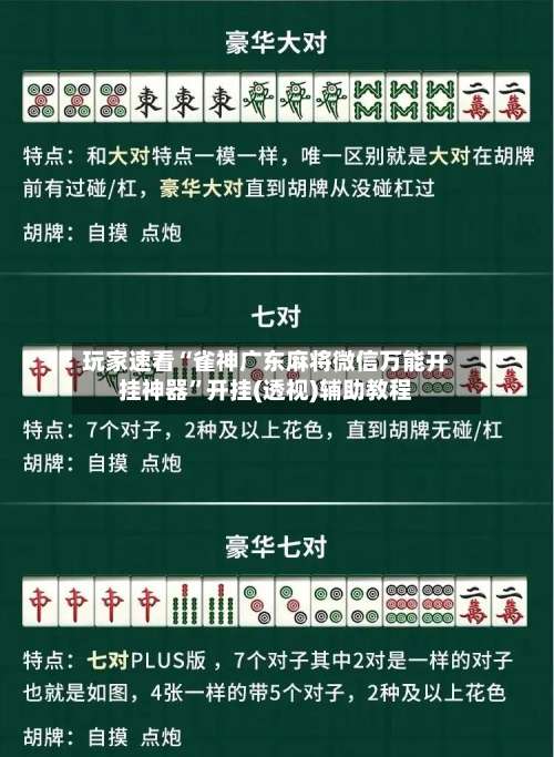 玩家速看“雀神广东麻将微信万能开挂神器”开挂(透视)辅助教程-第2张图片