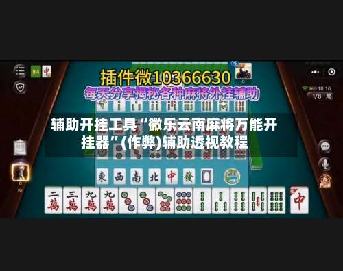 辅助开挂工具“微乐云南麻将万能开挂器”(作弊)辅助透视教程-第1张图片